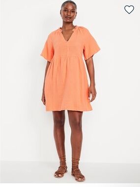 Old Navy Orange Mini Swing Dress